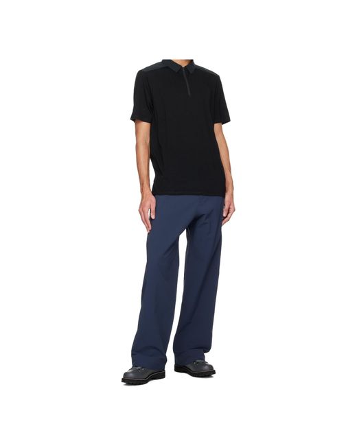 Veilance Black Frame Short-Sleeve Polo Shirt for men