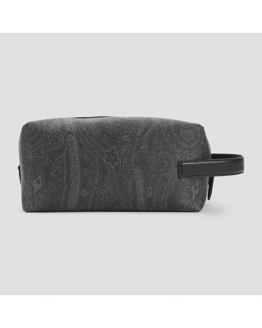 Etro Gray Medium Arnica Pouch Bag for men