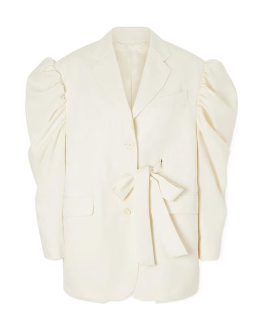 Simone Rocha White Belted Suit Jacket