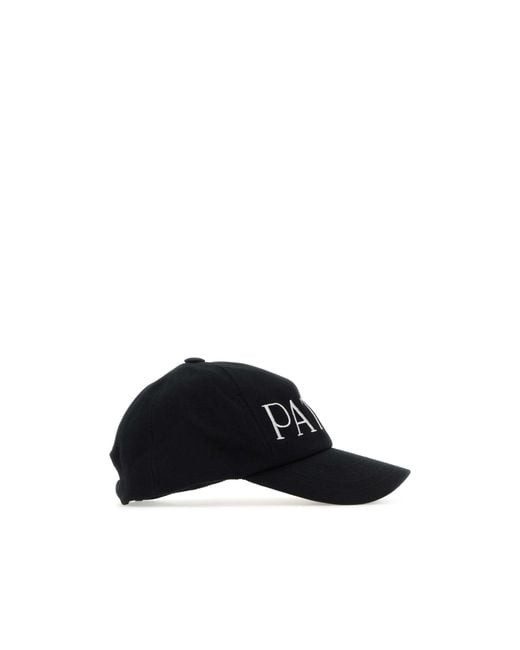 Patou Black Logo Embroidered Baseball Cap