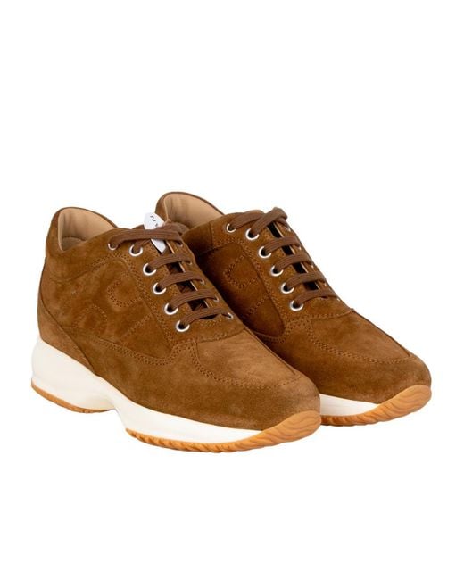 Hogan Brown Chunky Sneakers