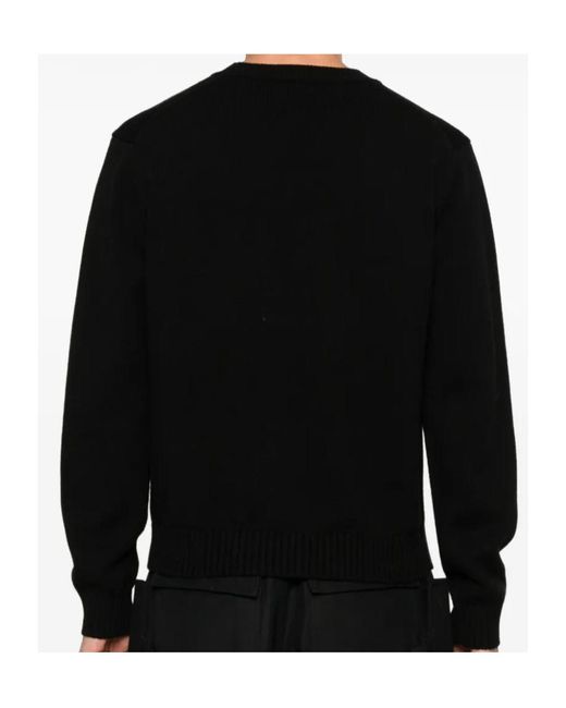 Casablanca Black Round-Neck Knitwear for men