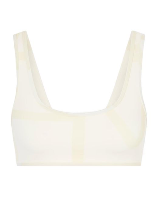 Totême  White Printed Bikini Top