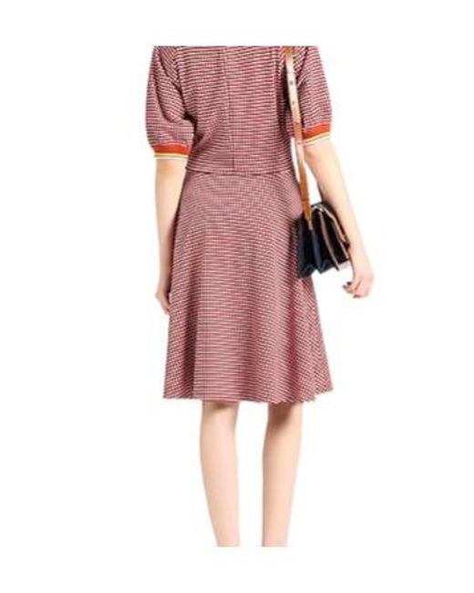 Marni Pink Plaid Knit Dress