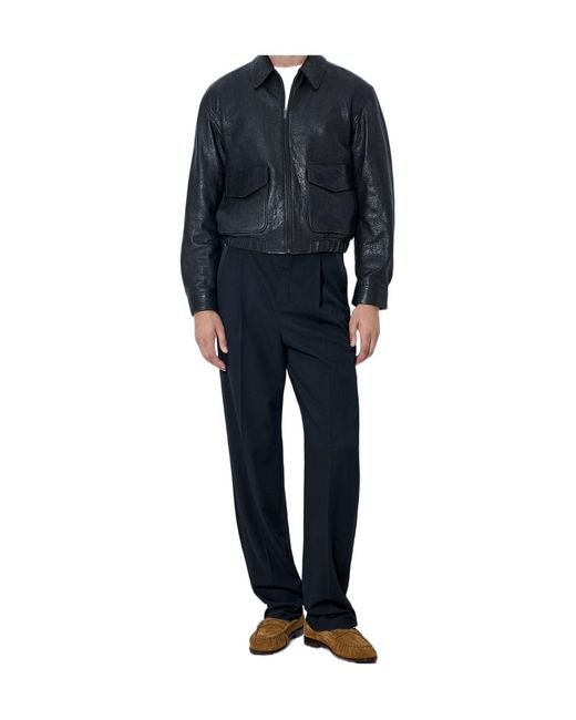 Saint Laurent Black Zip-Up Short Jacket for men