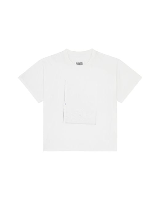 MM6 by Maison Margiela White Cotton T-Shirt