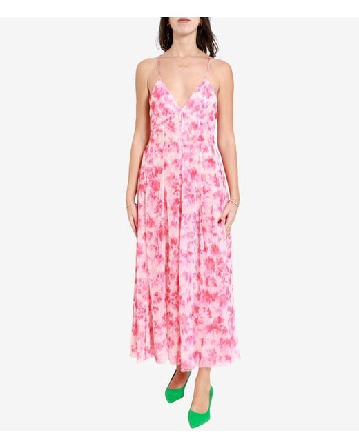 Philosophy Di Lorenzo Serafini Pink A Dress With A Halter And Bare Back