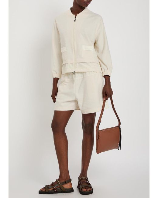 Moncler Natural Cotton Shorts