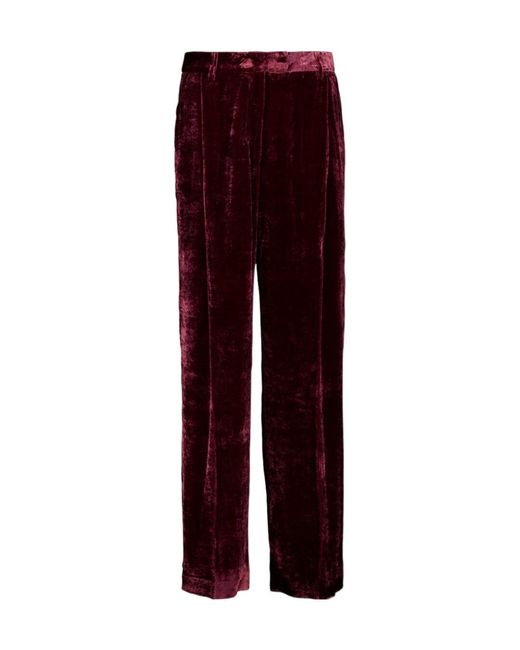 LaDoubleJ Purple La Doublej Loose Fit Velvet Pants
