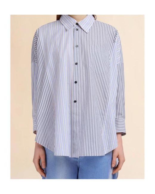 Marni Blue Striped Long-Sleeve Shirt