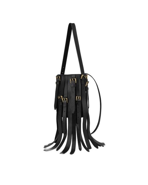 Moschino White Small Fringed Shoulder Bag