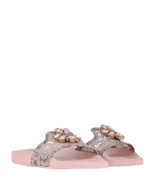 Dolce & Gabbana Pink Solid Color Sandals