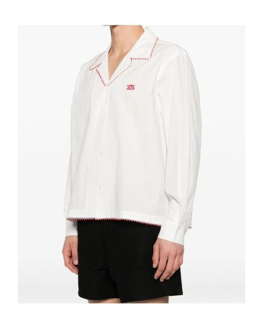 Bode White Long-Sleeved Shirt for men
