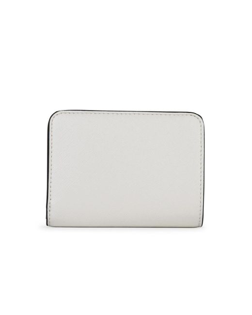Marc Jacobs White The Utility Snapshot Mini Compact Wallet