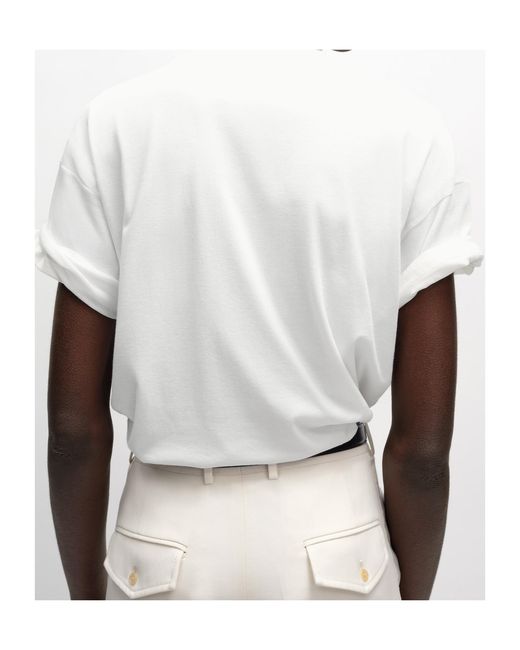 Céline White Double Layered T-Shirt for men