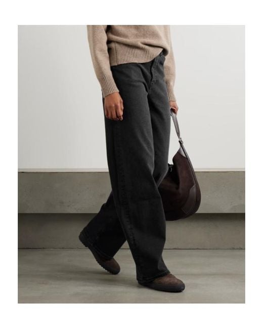 Re/done Blue Marielou High-Waisted Wide-Leg Jeans