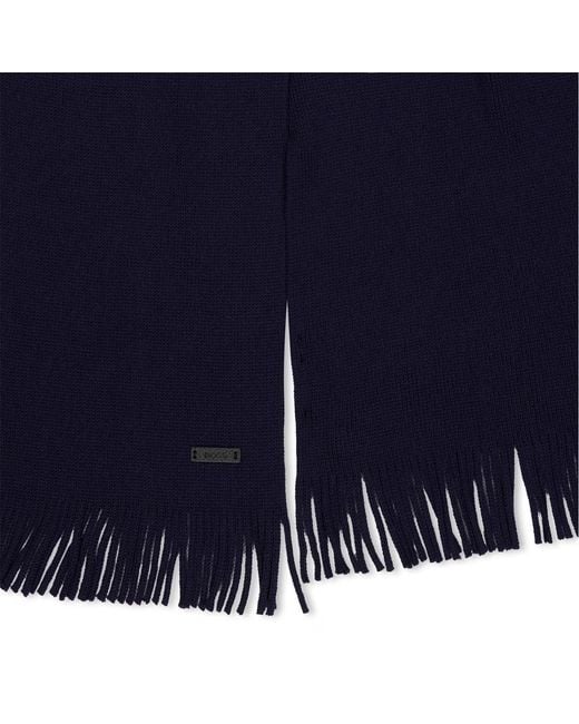 Boss Blue Albas Medium Thickness Scarf for men