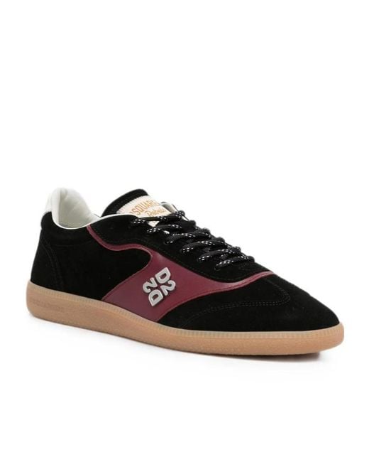 DSquared² Black Rebels Logo-Plaque Sneakers for men