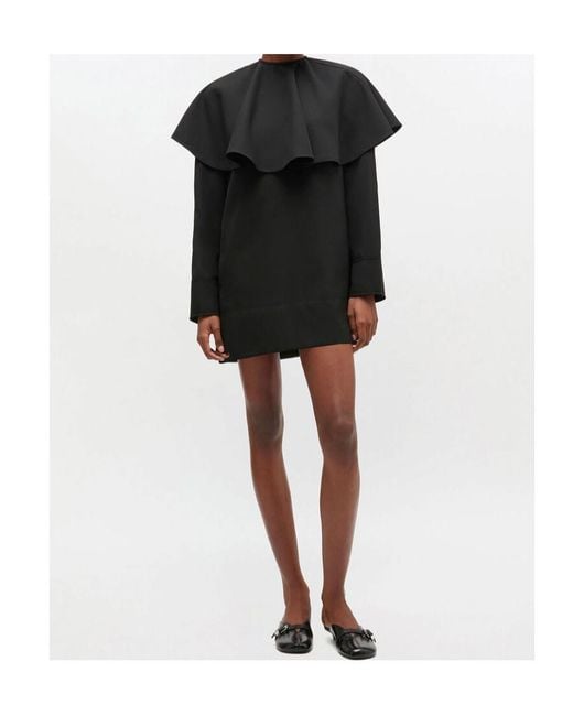 Ganni Black Circle Collar Dress