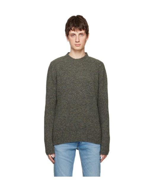 A.P.C. Gray Crew-Neck Sweater for men