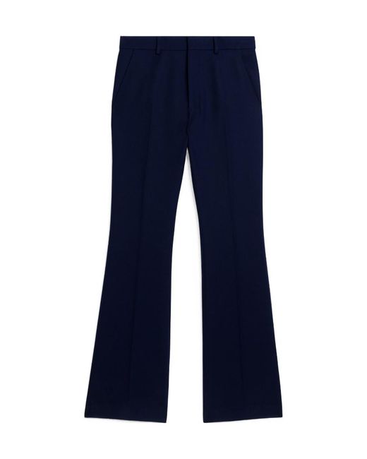 AMI Blue Flared Bootcut Trousers for men