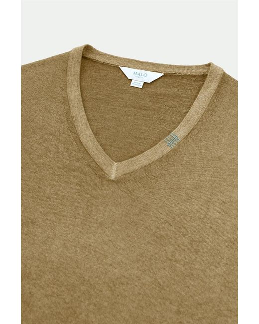 Malo Green Tavolozza V Neck for men