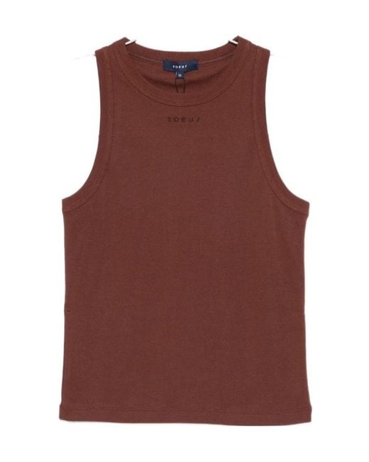 Soeur Brown Sleeveless Vest