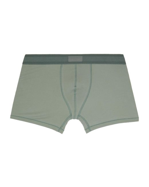 Skims Green Logo Boxer Briefs Three-Pack for men