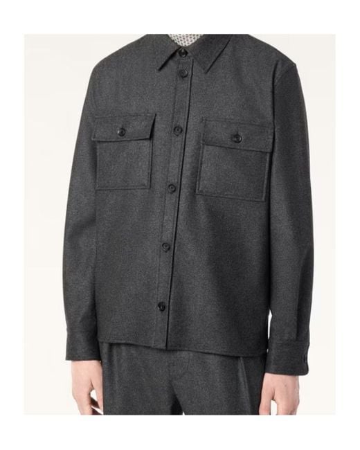 Loro Piana Gray Jim Overshirt for men