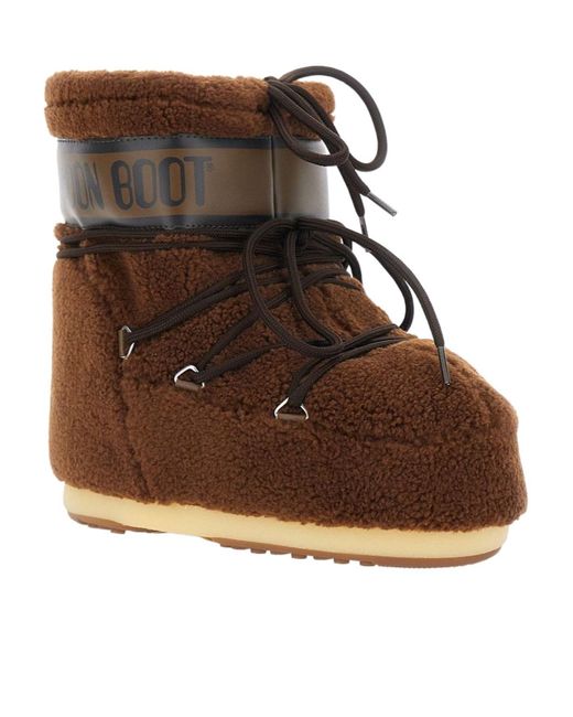 Moon Boot Brown Drawstring Low Boots