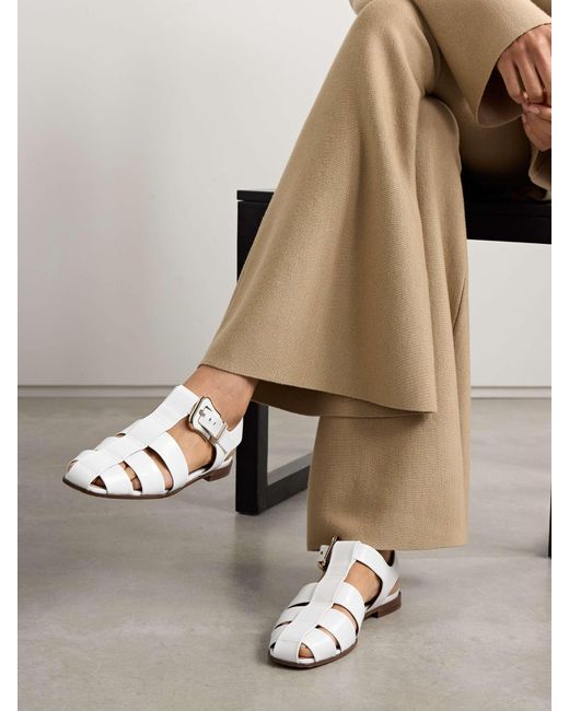 Gabriela Hearst White Zoey Flat Sandals