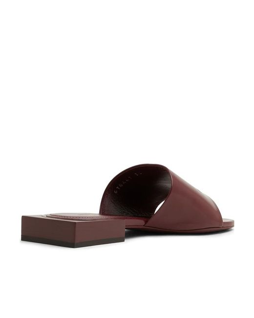Balenciaga Brown Logo Flip-Flops