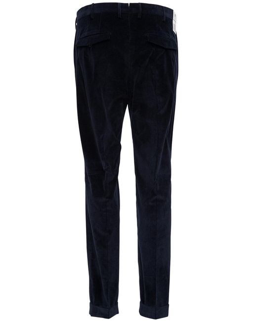 PT01 Blue Pt Torino Tapered-Leg Corduroy Trousers for men