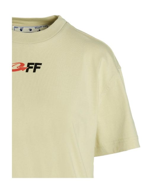 Off-White c/o Virgil Abloh Yellow Graphic-Print Cotton T-Shirt