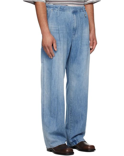 Wooyoungmi Blue Lightweight Tapered Jeans for men