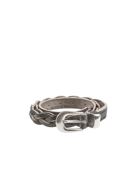 Our Legacy White Braided Leather Belt for men