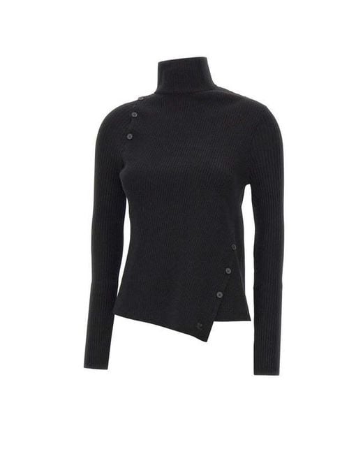 Courreges Blue Courrèges Oblique Butonned Jumper