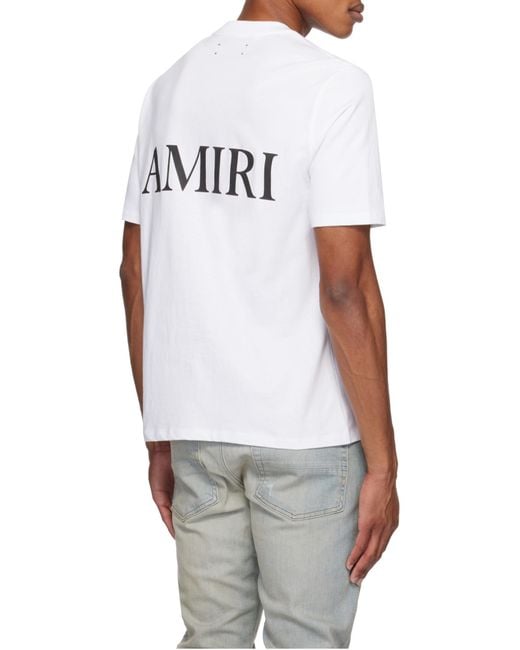 Amiri White Ma Core Logo T-Shirt for men