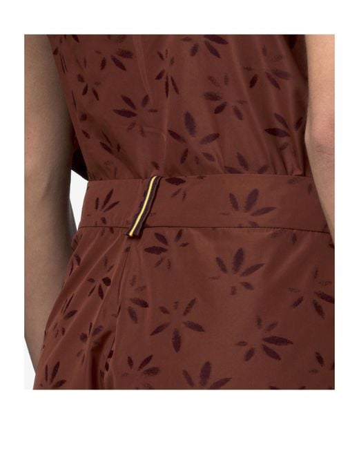 K-Way Purple Patterned Bermuda Shorts