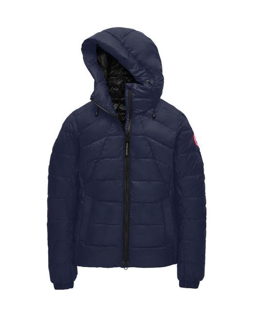 Canada Goose Blue Abbott Hooded Quilted Down Jacket