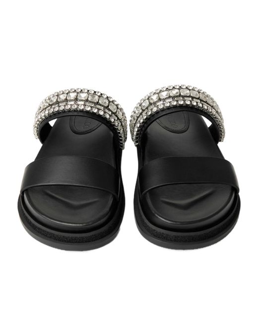 Jimmy Choo Black Jadi Embellished Flat Shoes