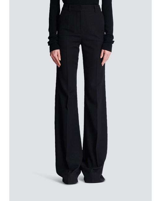 Balmain Blue Creases Flared Trousers