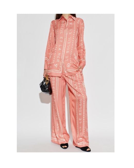 Balmain Pink Wide Trousers