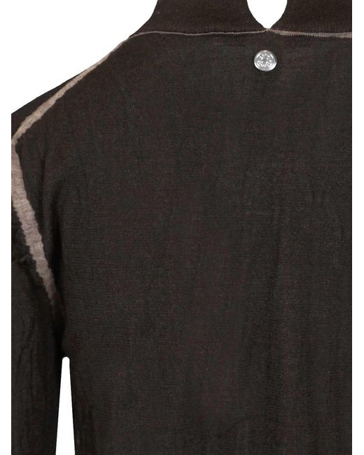 Acne Black Wrinkled V-Neck Jumper