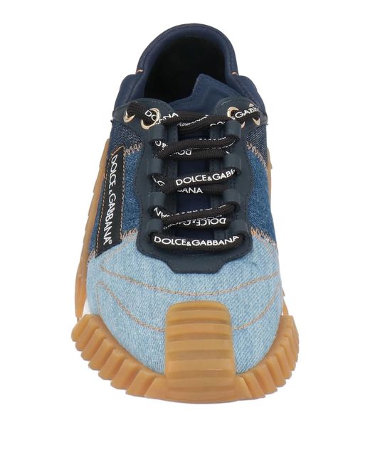 Dolce & Gabbana Blue Denim Panel Sneakers
