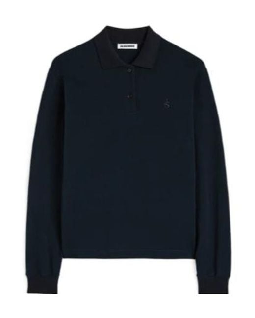 Jil Sander Blue Cotton Piquet Polo T-Shirt