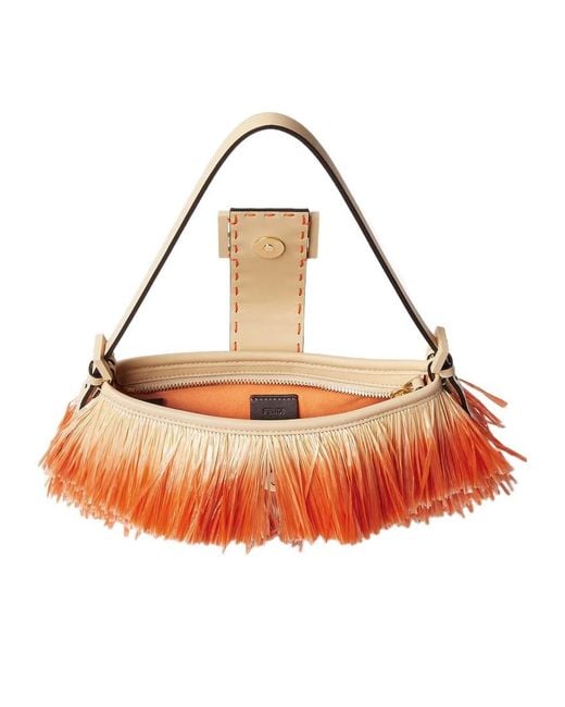 Fendi Orange Baby B Shoulder Bag