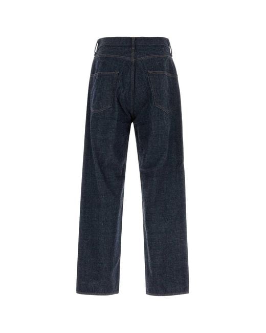 Nanamica Blue Selvedge Straight-Leg Jeans for men