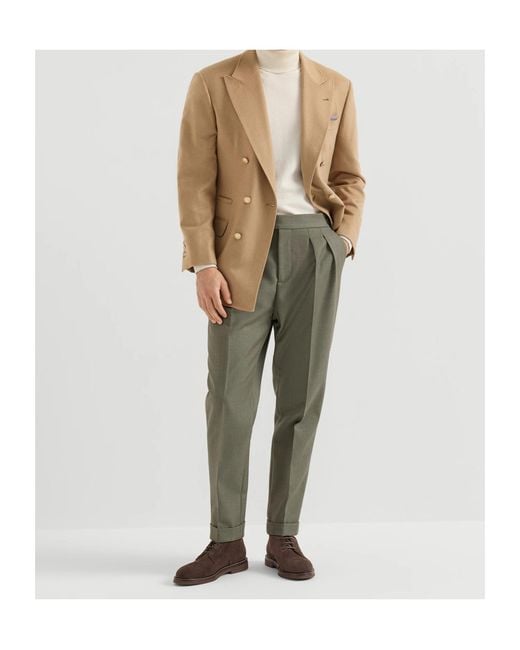 Brunello Cucinelli Brown Suede Boots for men