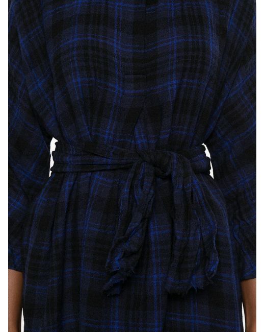 Daniela Gregis Blue Plaid Dress